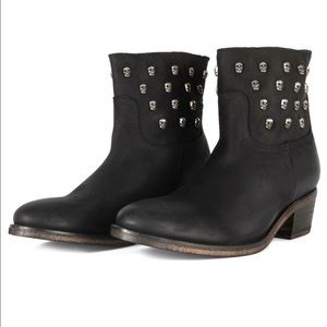 Zadig & Voltaire Teddy Skull Studded Boots Size 39